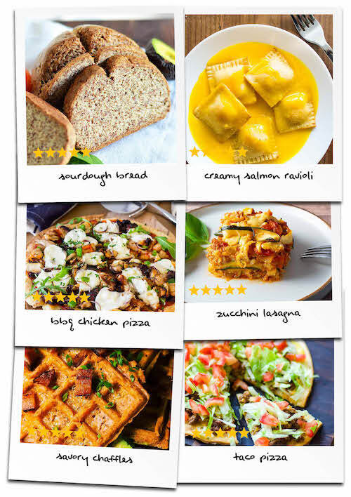 Keto bread pasta pizza page design collage 1 mob-min Keto bread pasta pizza page design collage 1 mob-min